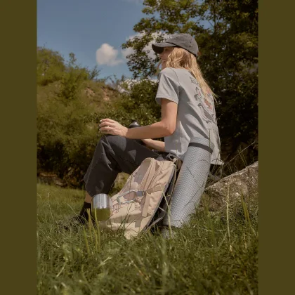 4F T-shirt loose s potiskem dámský - šedý XS