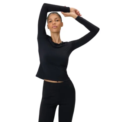 Dámské tréninkové tričko s dlouhým rukávem 4F LONGSLEEVE FNK F501-20S-DEEP BLACK