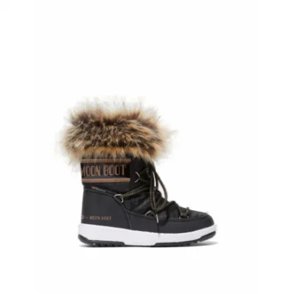 Dětské kotníkové zimní boty MOON BOOT MONACO LOW, 002 black copper