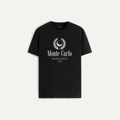 Tričko, Barva Fialová , s Potiskem Monte Carlo Legacy