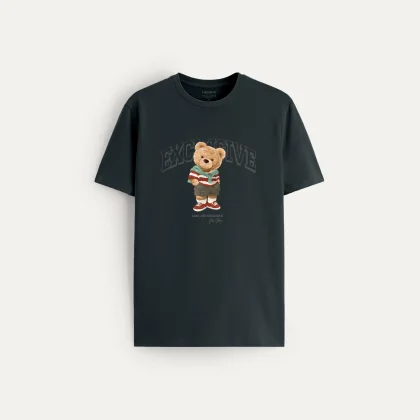 Tričko, Barva Železitě Šedá, s Potiskem Exclusive Teddy