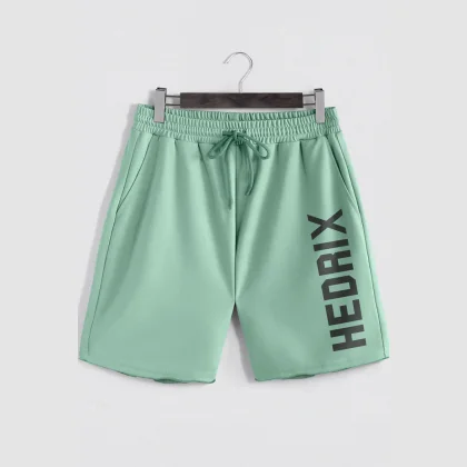 Šortky, Barva Světle Zelená, s Potiskem Hedrix Oversized