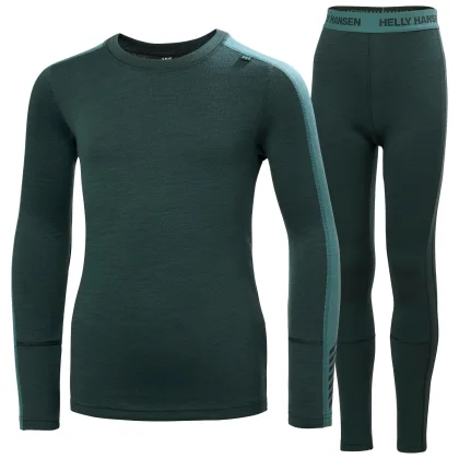 Helly Hansen Lifa Merino Midweight, sada, junior, zelená
