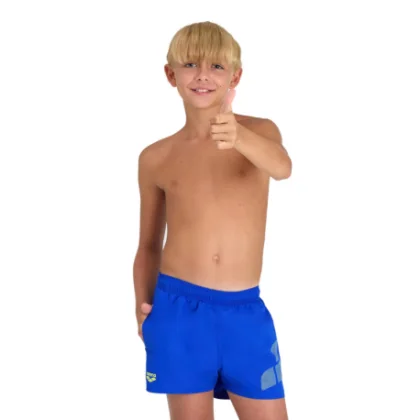 Juniorské plavky ARENA BOYS BEACH SHORT LOGO R Blue