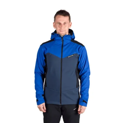 Pánská turistická softshellová bunda NORTHFINDER AURELIAN-282blueblack