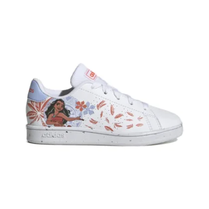 Dívčí rekreační obuv ADIDAS Advantage Moana cloud white semi impact orange blue dawn
