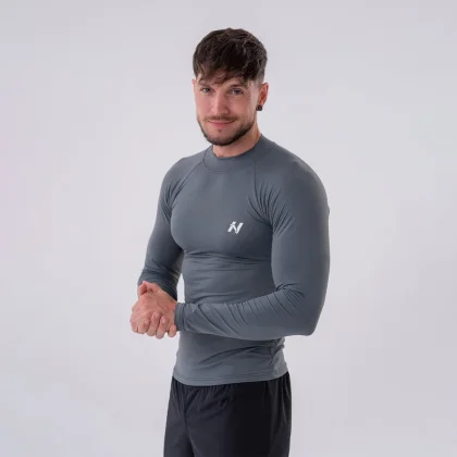 NEBBIA Pánské tričko Long-Sleeve Active Grey