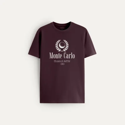 Tričko, Barva Bordó, s Potiskem Monte Carlo Legacy
