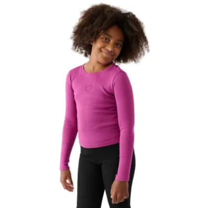 Dívčí tričko s dlouhým rukávem 4F JUNIOR LONGSLEEVE-JWAW24TLONF292-53S-DARK PINK