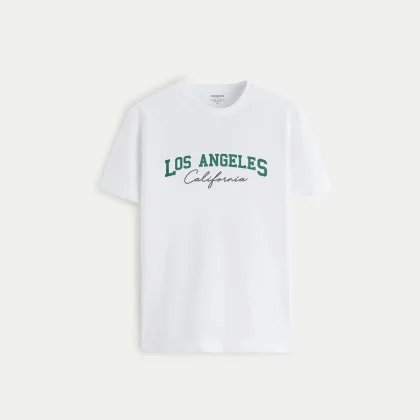 Tričko, Barva Bílá, s Potiskem Los Angeles California