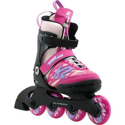 K2 Lumi Pro, kolečkové brusle, junior, růžová/modrá