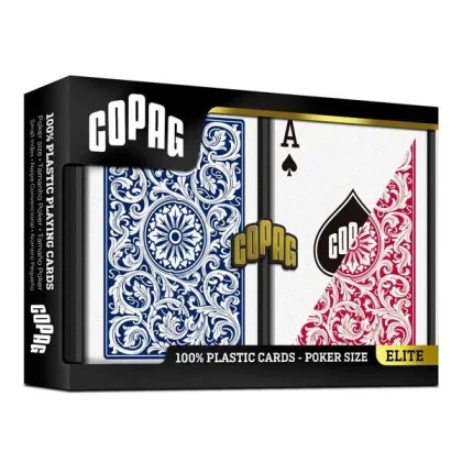 Hrací karty Copag 1546 Legacy Regular index, 100% plastové, modro-červený Duo pack