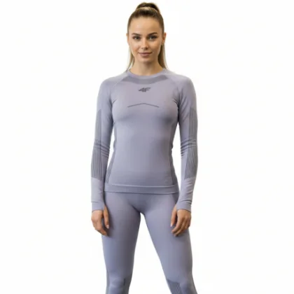 Dívčí termoprádlo vrchní a spodní díl 4F JUNIOR SEAMLESS UNDERWEAR F250-4FJWAW25USEAF250-51S-VIOLET