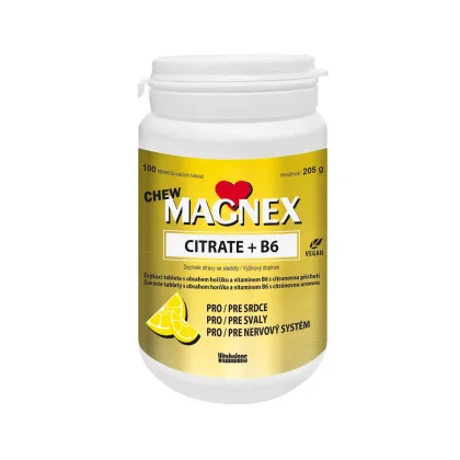 Magnex Citrate 375mg+B6 100 chew tablet