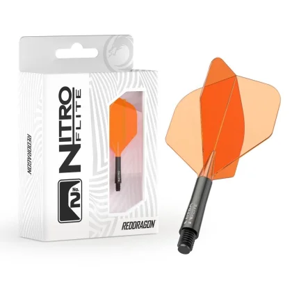 Red Dragon Nitro Flite černo-oranžové integrované letky a dlouhé násadky