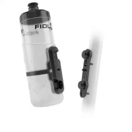 Láhev na kolo FIDLOCK set láhve s držákem BOTTLE TWIST průhledná bílá 600 ml