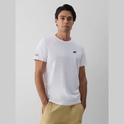 4F T-shirt regular s potiskem pánský - zelený L