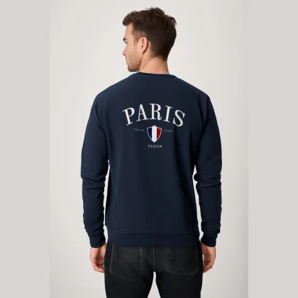 Mikina, Barva Bílá, s Potiskem Paris XXXIII Bold