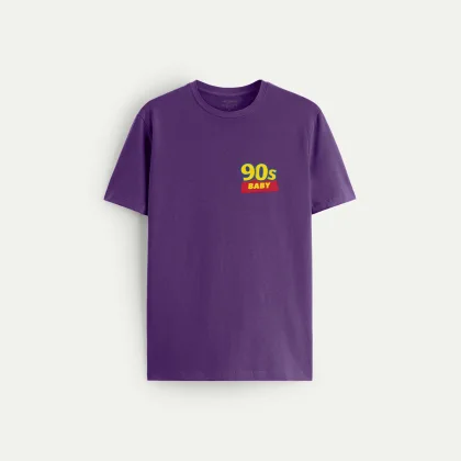 Tričko, Barva Černá, s Potiskem Nineties Baby