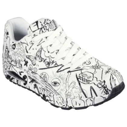 Dámská rekreační obuv SKECHERS Uno Process Sketch W white black