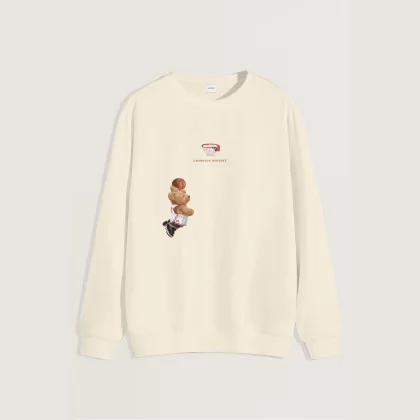 Mikina, Barva Ekru, s Potiskem Champion Mindset Teddy