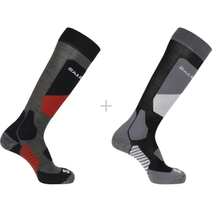 Salomon S/Access, lyžařské ponožky, 2-balení, černo/tmavě šedé