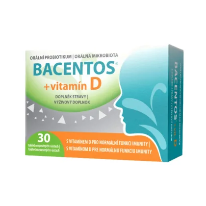 BACENTOS + vitamín D orální probiotikum 30 tablet