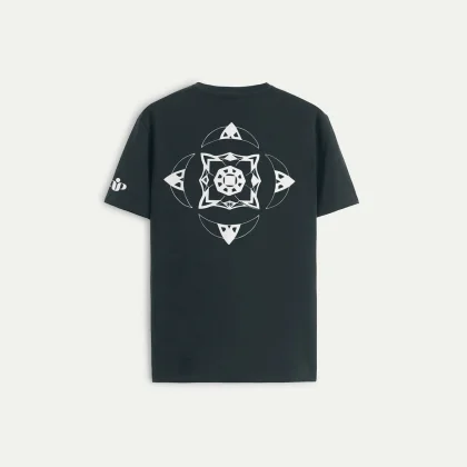 Tričko, Barva Železná šedá, s Potiskem Karma X