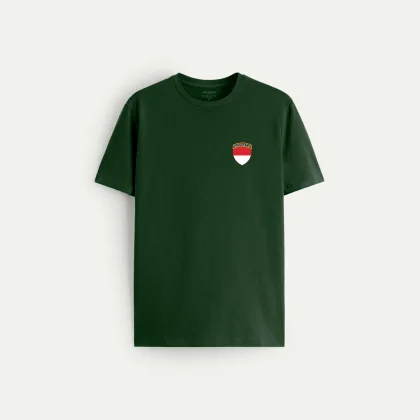 Tričko, Barva Černá, s Potiskem Monaco Flag