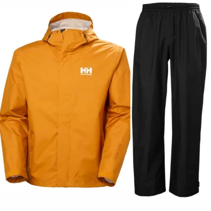 Helly Hansen HH Rain/Seven J nepromokavá souprava, pánská, černá/žlutá