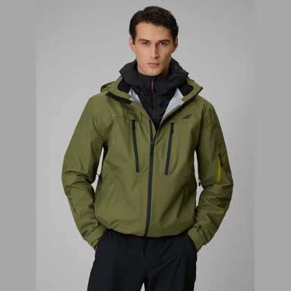 4F Pánská trekingová bunda 4F PRO membrána 20000 - khaki 3XL