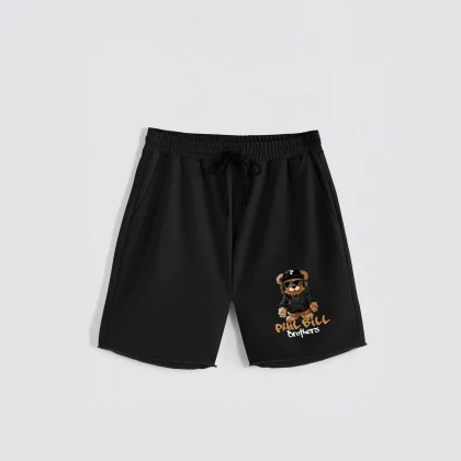 Kraťasy, Barva Bilá, s Potiskem Hedrix P Bear
