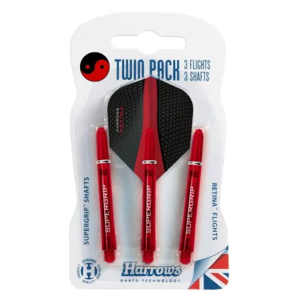 Letky a násadky na šipky Harrows Twin Pack Black