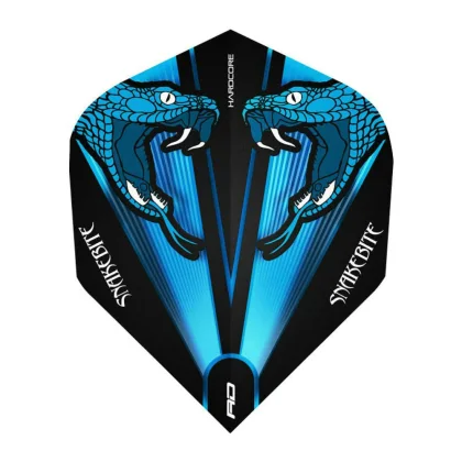 Letky na šipky Red Dragon Hardcore Peter Wright Snakebite modré