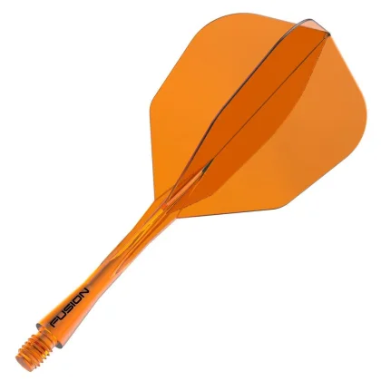 Winmau Fusion průhledné oranžové integrované No6 letky a střední násadky