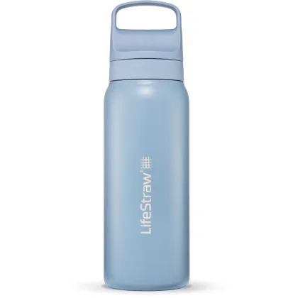 LifeStraw Go 2.0 Stainless Steel Water Filter Bottle 1L, modrá