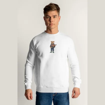 Mikina, Barva Bílá, s Potiskem Ultra Teddy