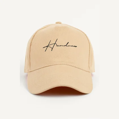 Kšiltovka Jockey, Barva Béžová, s Potiskem Hendrix Signature