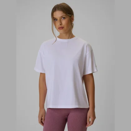 4F T-shirt loose hladký dámský - bílý L