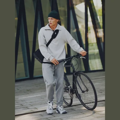 4F Teplákové kalhoty joggery pánské - šedé L