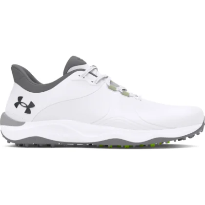 Pánské golfové boty s hroty UNDER ARMOUR UA Drive Pro SL Wide white white metallic gun metal