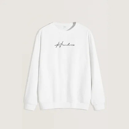 Mikina, Barva Bílá, s Potiskem Hendrix Essential Logo