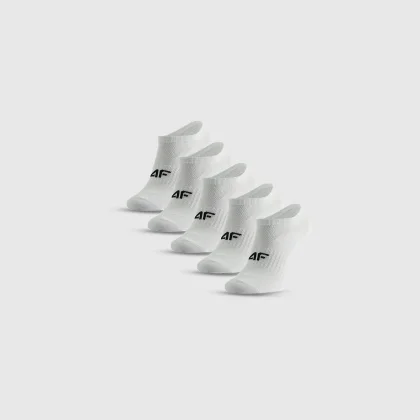 4F Dívčí krátké ponožky (5-pack) - bílé 38-40