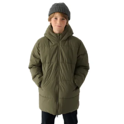 Chlapecká bunda 4F JUNIOR DOWN JACKET-JWAW24TDJAM464-43S-KHAKI