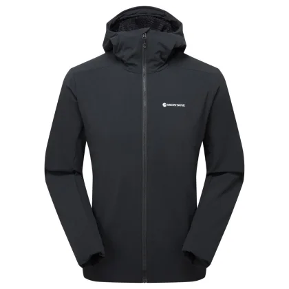 Montane Khamsin Hoodie, softshellová bunda, pánské, černá