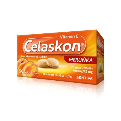 Celaskon meruňka 100mg 60 žvýkacích tablet