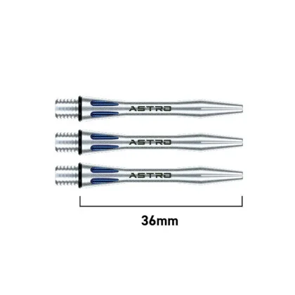 Násadky na šipky Winmau Astro hliník modré krátké 36mm
