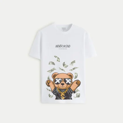 Tričko, Barva Černá, s Potiskem Moneymaker Teddy