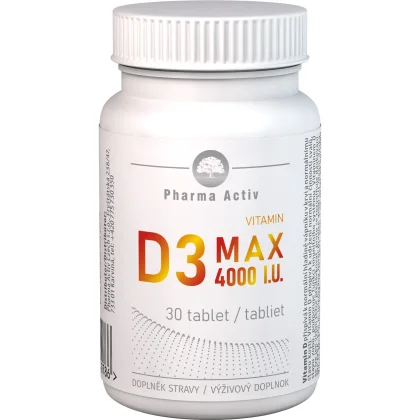 Pharma Activ Czech Vitamin D3 MAX 4000 I.U. 30 tablet