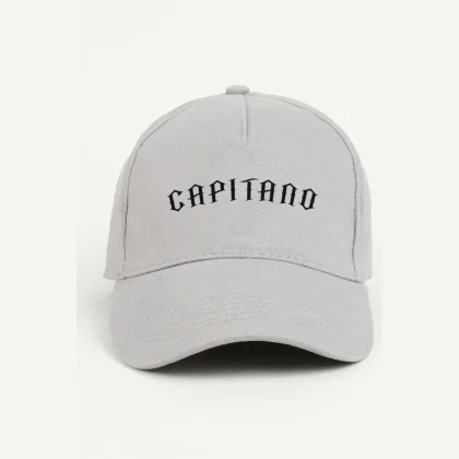 Kšiltovka Jockey, Barva Šedá, s Potiskem Capitano